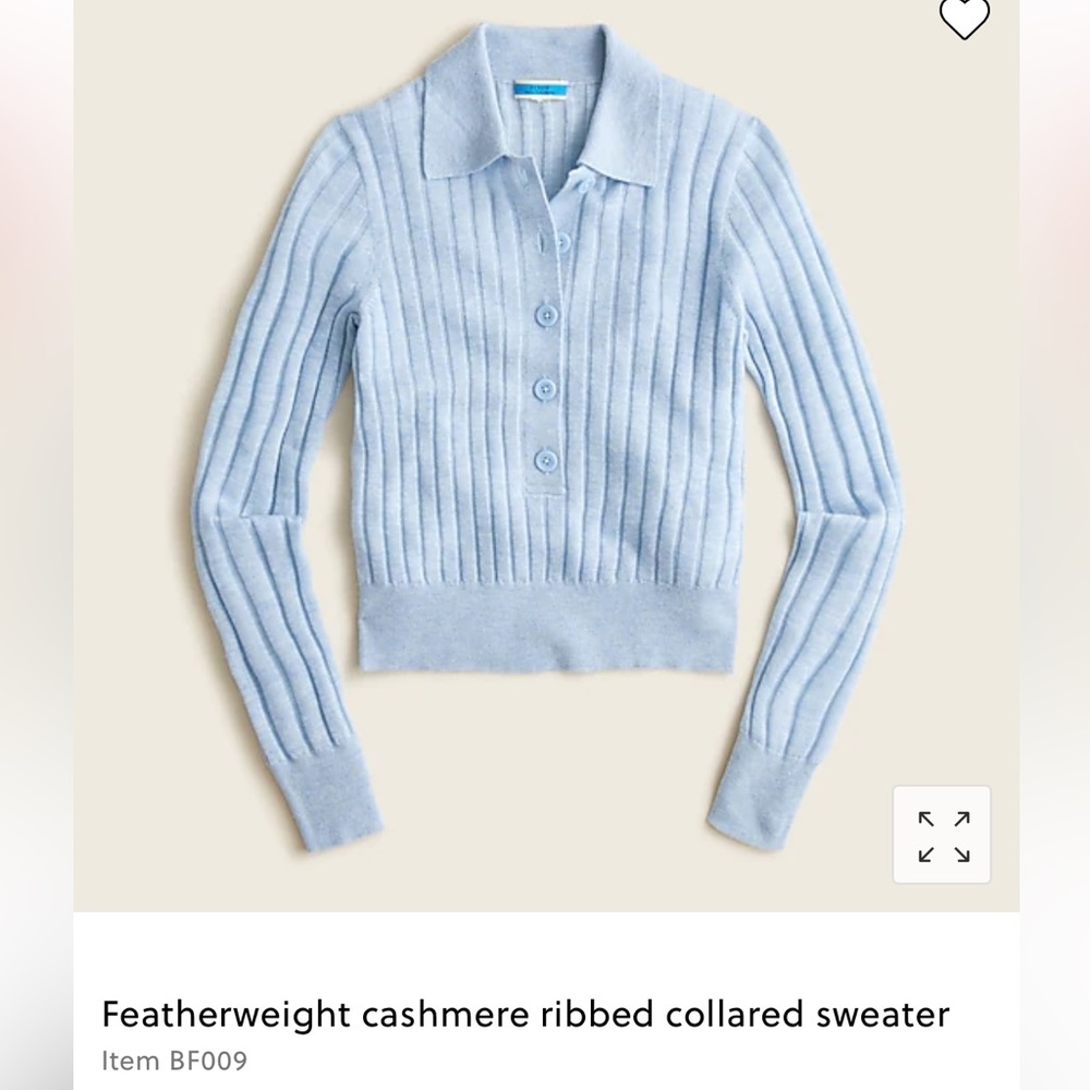 J Crew Featherweight Ribbed Cashmere Sweater - like new